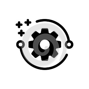 Configure vector glyph flat  icon