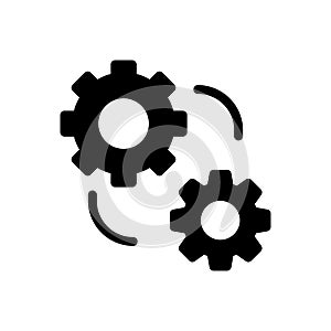 Configure vector glyph flat  icon