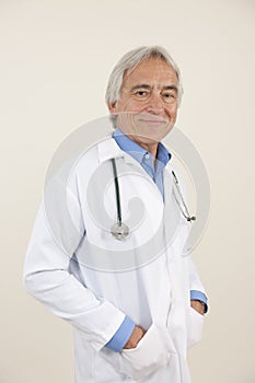 Confindent senior male doctor
