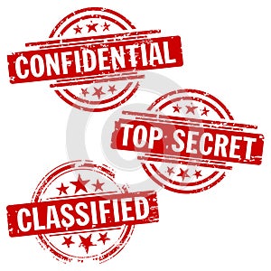 Confidential & Top Secret Stamps photo