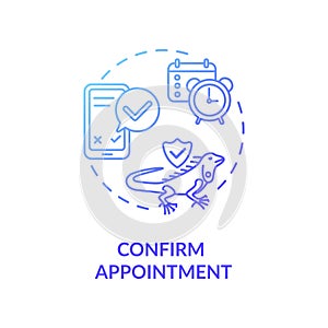 Confirm appointment concept icon