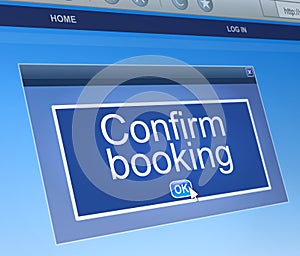 Confirm booking concept. photo