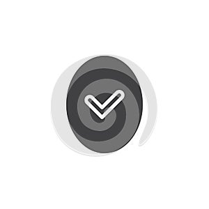 Confirm button vector icon