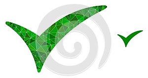 Confirm Polygonal Lowpoly Flat Icon