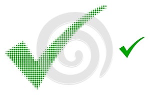 Confirm Tick Halftone Dotted Icon