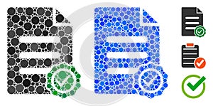 Confirmation Document Mosaic Icon of Circle Dots