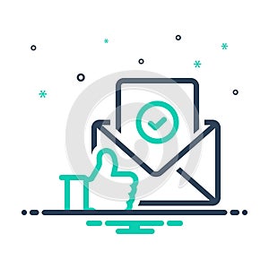 Mix icon for Confirmation, vindication and letter