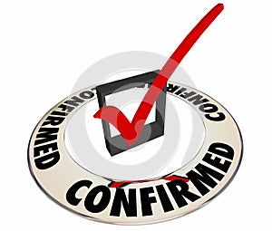 Confirmed Verified Check Mark Box Review Information
