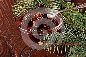 Confiture from fir cones