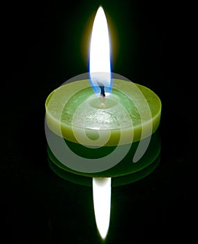 A conflagrant candle