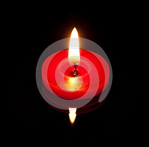 A conflagrant candle