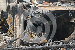 Conflagration fire damaged