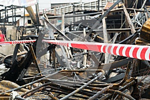 Conflagration fire damaged