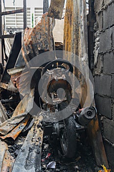 Conflagration fire damaged