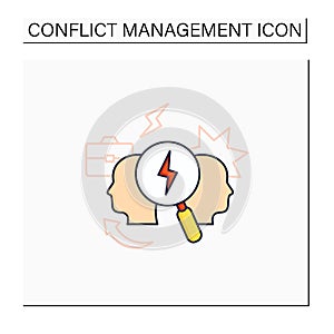 Conflict analysis color icon