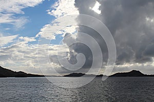 `Conflict` of clouds in the Sky