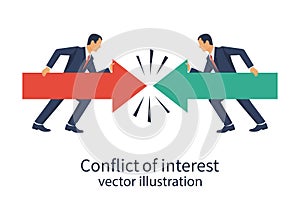 Conflict of interest. Business concept. photo