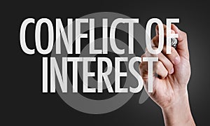 Conflict of Interest on a conceptual image