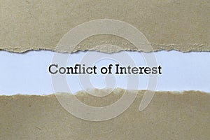 Conflict of interest on paper