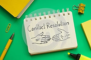 Conflict Resolution is shown on the business photo using the text