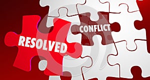 Conflict Resolved Fight Resolution Puzzle Piece