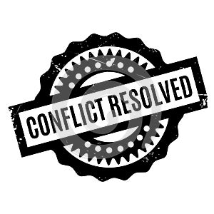 Conflict Resolved rubber stamp photo