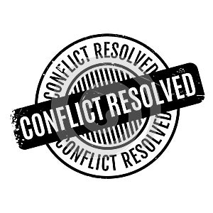 Conflict Resolved rubber stamp photo