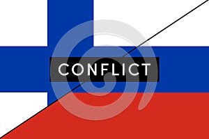 Conflict between Russia and Finland war concept