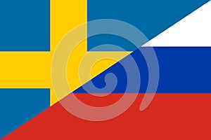 Conflict between Russia and Sweden war concept