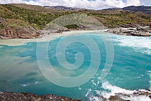 Confluence of Baker River and Nef River, Patagonia, Chile