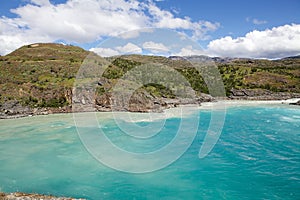 Confluence of Baker River and Nef River, Patagonia, Chile