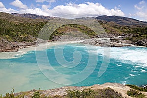 Confluence of Baker River and Nef River, Patagonia, Chile