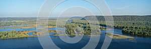 Confluence of Mississippi and Wisconsin Rivers photo