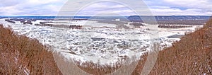 Confluence of the Wisonsin and Mississipi Rivers in Winter