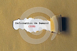 information on demand on white paper