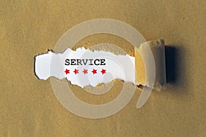 service on white paper