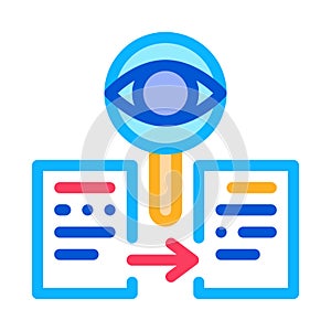 conformity of document policy color icon vector illustration