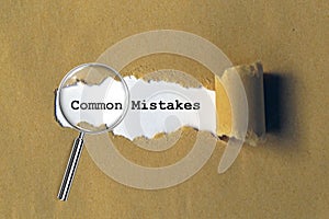 common mistakes on brown paper