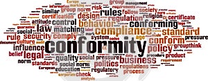 Conformity word cloud