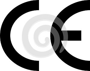 ConformitÃÂ© europÃÂ©enne symble or sing logo photo