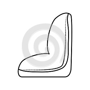 confortable sofa livingroom equipment icon