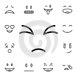 Confounded, face flat vector icon in emotions pack