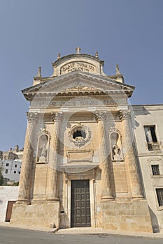 Confraternity of Carmine in Ostuni , Puglia, Italy old town.