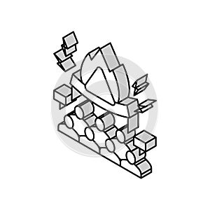 confrontational crisis isometric icon vector illustration photo