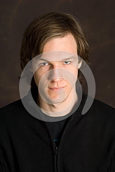 Confrontational Young Male Portrait photo