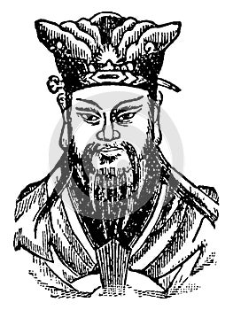Confucius, vintage illustration