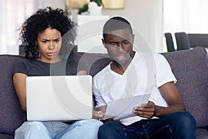 Confused black couple have problems with online paying