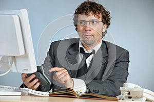 Confused businessman