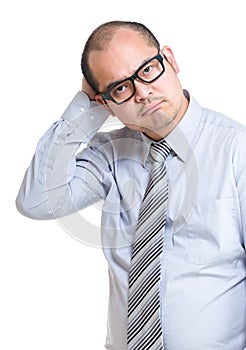 Confused businessman