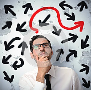 Confused businessman